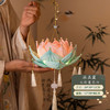 【中秋灯笼！七彩莲花灯~】中秋节莲花灯 荷花灯diy材料包 手工提发光 古风纸灯笼 宫灯小礼物品-QQ 商品缩略图5