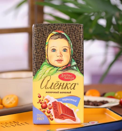 【中欧班列精选2块】俄罗斯原装进口大头娃娃巧克 牛奶味/香浓牛奶味/气泡/葡萄干味/扁桃仁味/榛子味 90g/块 商品图11