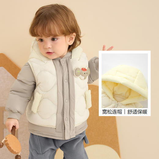 巴拉巴拉童装儿童轻薄羽绒服男女童外套新款两件套时髦可爱潮 商品图3