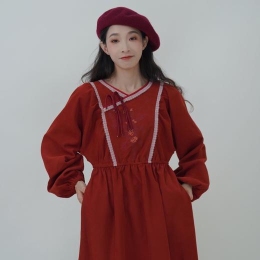 两三事如诗吟唱拜年服宽松保暖百搭复古长袖冬春日风春日松弛感 商品图2