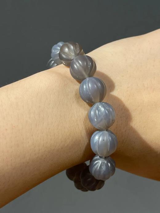 鱼瑙冻玛瑙瓜棱珠手链，顺丰包邮 商品图1
