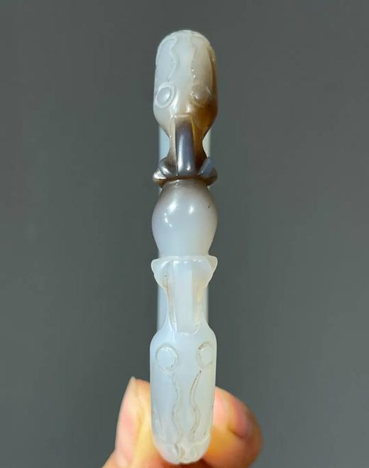 黑沁玛瑙巧雕双龙抢珠手镯，顺丰包邮 商品图11