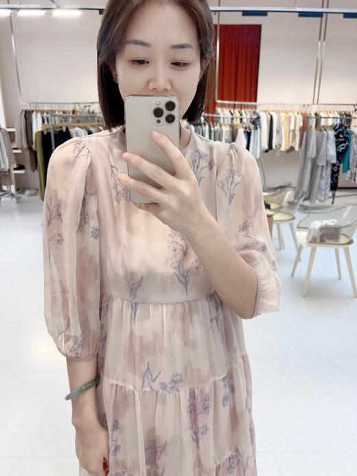 火桐hooton 红粉佳人真丝连衣裙2530-1 商品图2