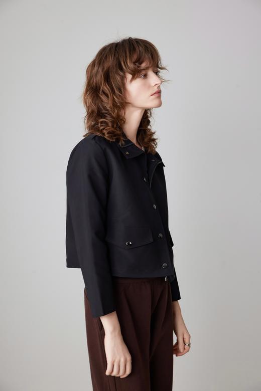 COCO ZONE复古经典春秋款立领外套通勤风纯色夹克23C19133 商品图1