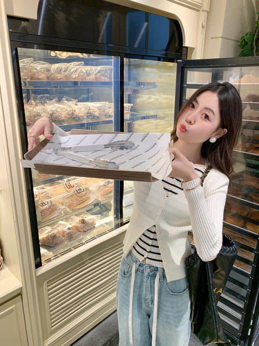 【129元任选2件】现货！条纹假两件针织衫 商品图7