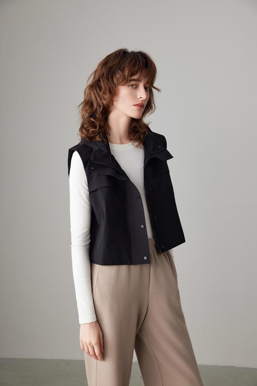 COCO ZONE休闲立领马甲口袋防水短款坎肩马夹 23C19097 商品图1