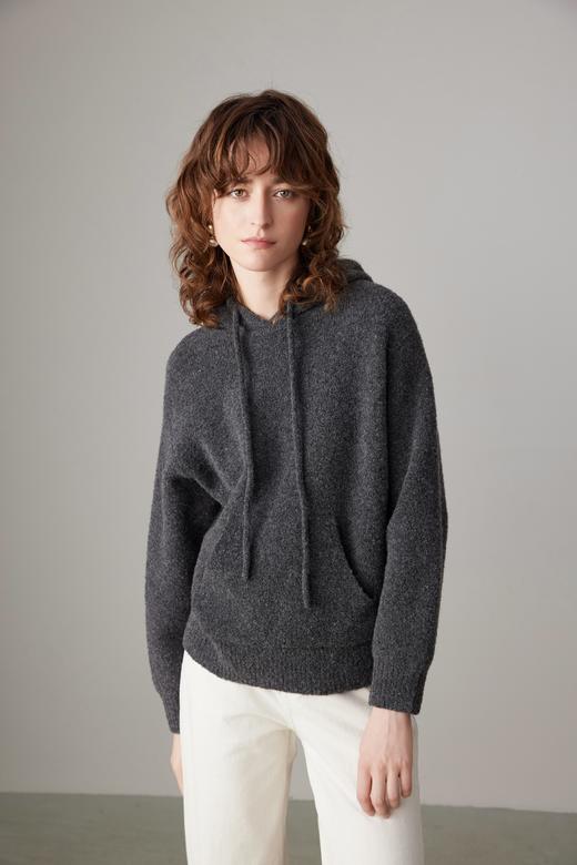 刘一一&COCO ZONE早秋新款连帽针织有帽绳前幅口袋卫衣 23C19468 商品图0