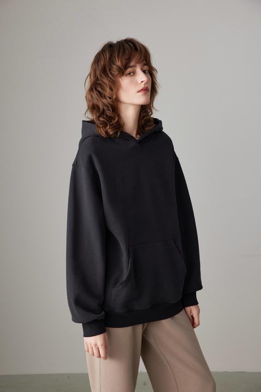 COCO ZONE春秋季连帽卫衣螺纹下摆通勤风休闲上衣23C19809 商品图1