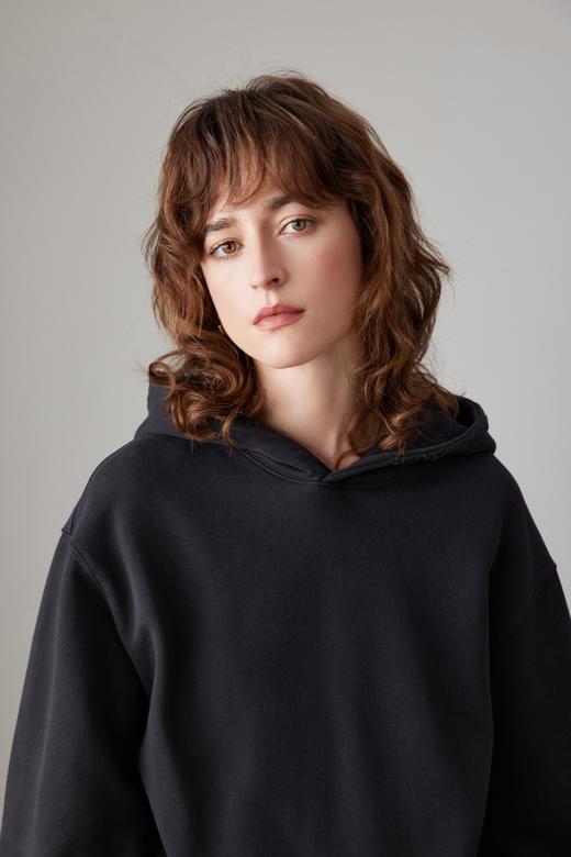 COCO ZONE春秋季连帽卫衣螺纹下摆通勤风休闲上衣23C19809 商品图3