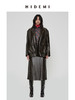 HIDEMI 【吴千语同款】甄选复古水洗擦色感环保蛋白皮工装感立体大口袋西装外套皮衣 商品缩略图0