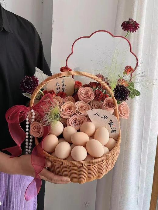 【藤编】水果花篮套二/鸡蛋月子花篮（大号34*26*34 小号31*24*29） 商品图10