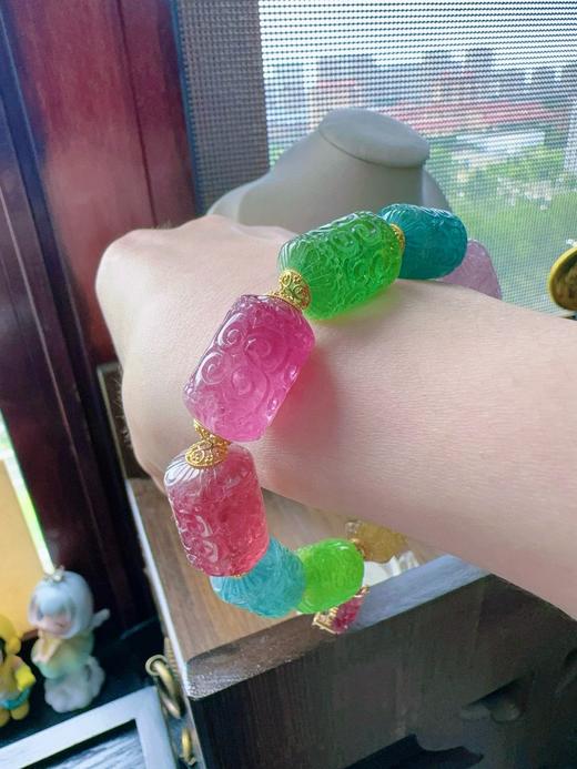 52.6g 雕刻碧玺手链 商品图0