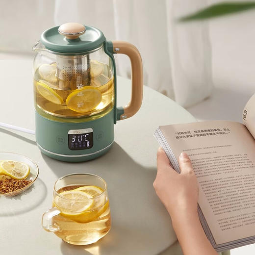 小熊小熊YSH-C08T1养生壶迷你多功能保温电水壶家用办公煮茶器0.8升 小熊YSH-C08T1绿色(304不锈钢) 商品图3