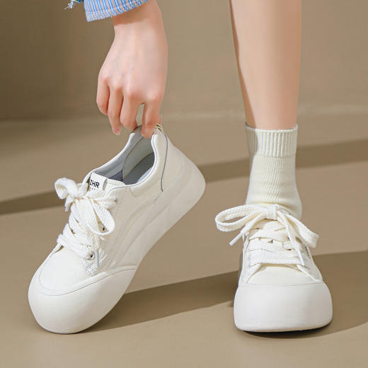 ZHR休闲鞋女2024春秋新款萌趣大头休闲鞋ins百搭面包鞋女 商品图2