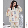 睡衣女纯棉春秋季开衫长袖长裤全棉全棉家居服套装   芬腾 商品缩略图2