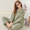 芬腾女士睡衣秋冬季空气棉夹层纯棉长袖套装春秋宽松加大码家居服 商品缩略图3