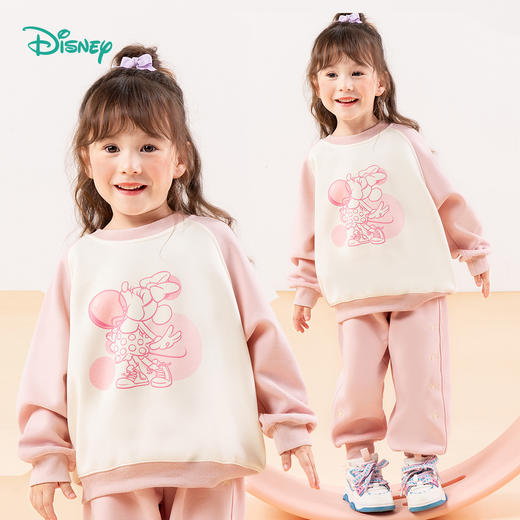 迪士尼童装女童卫衣套装春秋款甜美米妮宝宝上衣裤子出行两件套ZD3DT022 商品图2