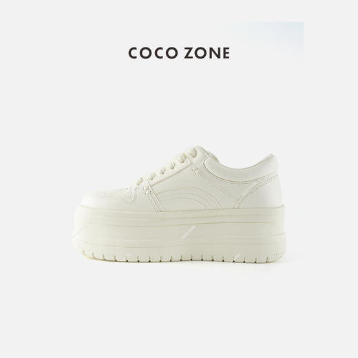 COCO ZONE 时尚设计感厚底休闲鞋百搭系带女鞋CC2C1747 商品图0