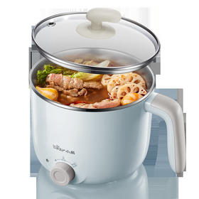 电煮锅小电锅电火锅多功能迷你电热锅宿舍锅 1.2L大容量不粘锅 蓝色电煮锅 DRG-C12R5不带蒸笼