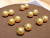 D519036 天然南洋金珍珠耳钉 18k金耳针款，珠子近圆顶级珠光表皮非常细腻光滑，完美度也高，关键这种形状上耳特别服贴 大小12-13mm 特价🉐2380/对 商品缩略图4
