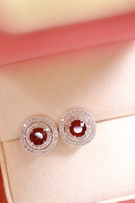 1.45ct 红宝石耳钉 商品图2