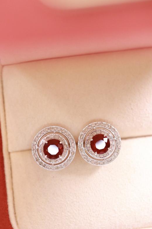 1.45ct 红宝石耳钉 商品图3