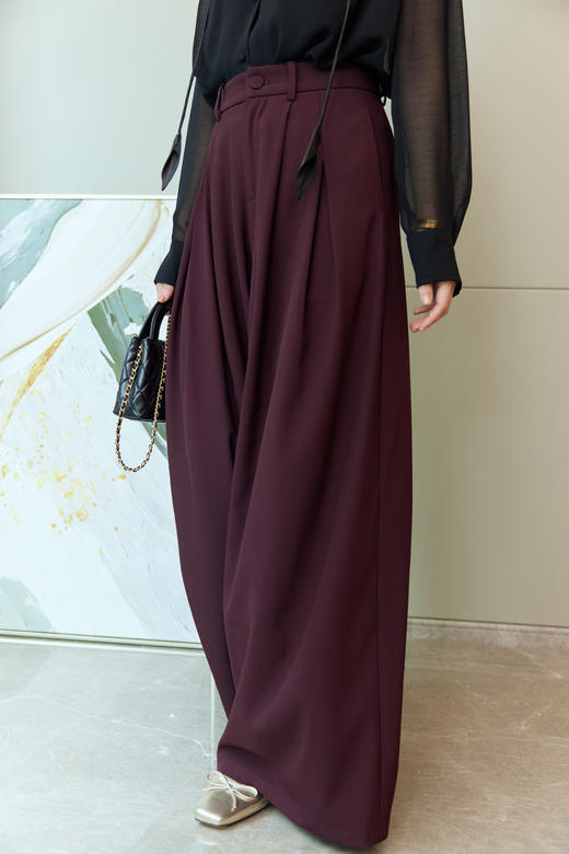 高级安可拉红直筒裤 商品图3