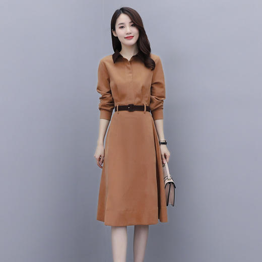 时尚优雅，显瘦翻领连衣裙HR-SERQ2091 商品图1