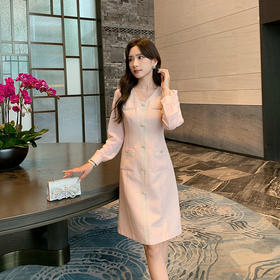 奢姿2025年春季新款大码女装拼接织带V领裙子胖妹妹小香风连衣裙9943826471