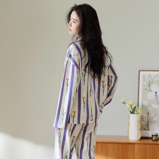 芬腾睡衣女款春秋季秋款纯棉长袖家居服全棉可爱可出门可外穿套装 商品图3