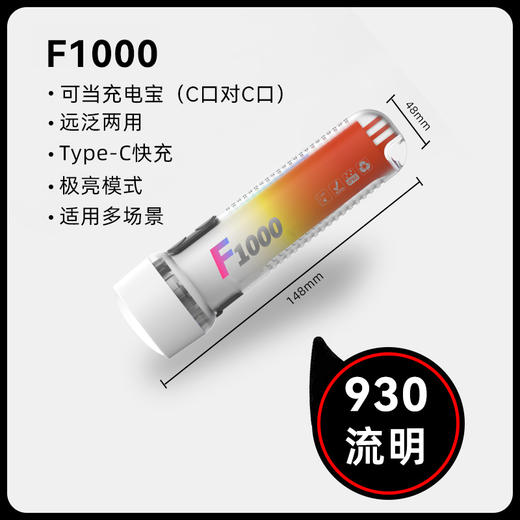 山力士 强光多功能 户外手电  (SUNREE F600 F1000) 商品图6