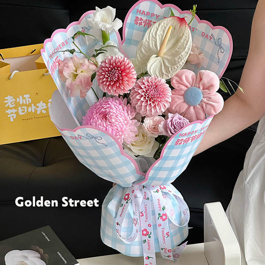 【新】方格子包装纸-致美丽的老师（15张/包) 商品图3