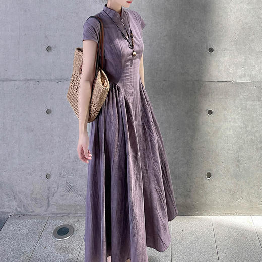 裁缝学苑AS316新中式国风苎麻镂空收腰旗袍连衣裙纸样女装裙子样板 商品图4