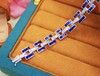523118 皇家蓝蓝宝石手链 石重：11.3ct，总重：25.49g，白蓝宝：2.7ct/63颗 18K白金，真金真钻石 超值价：25780 商品缩略图1