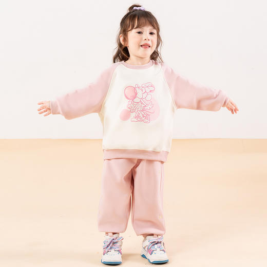 迪士尼童装女童卫衣套装春秋款甜美米妮宝宝上衣裤子出行两件套ZD3DT022 商品图4