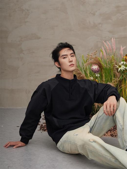 WY176秋冬新款国风立体卫衣男女秋季休闲宽松时尚长袖百搭上衣 商品图4