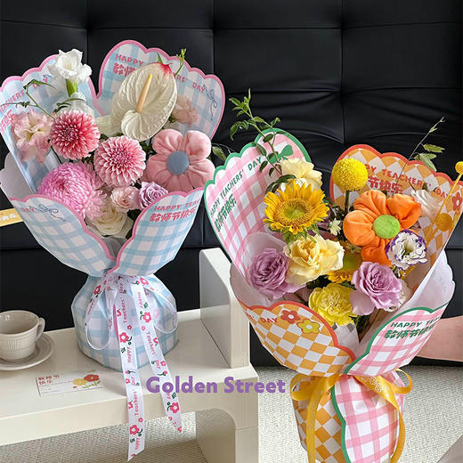 【新】方格子包装纸-致美丽的老师（15张/包) 商品图8