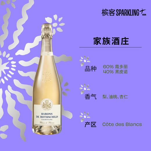 Barons de Rothschild  Blanc de Blancs 罗斯柴尔德白中白香槟 750ml 商品图2