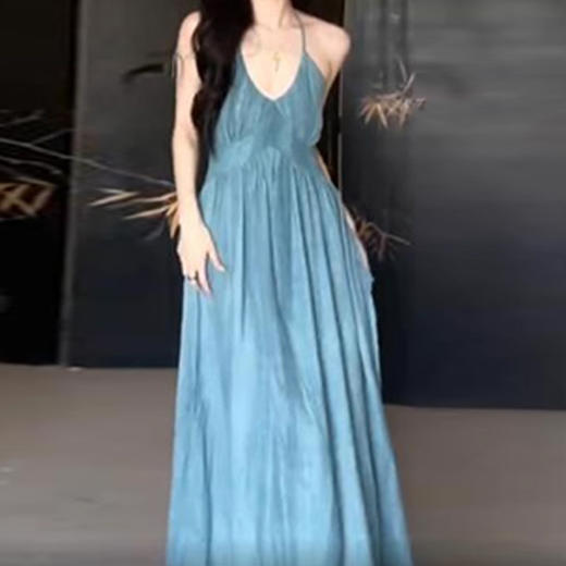 裁缝学苑AS318V领吊带连衣裙纸样女装夏季新款亚麻长裙子服装打板 商品图2