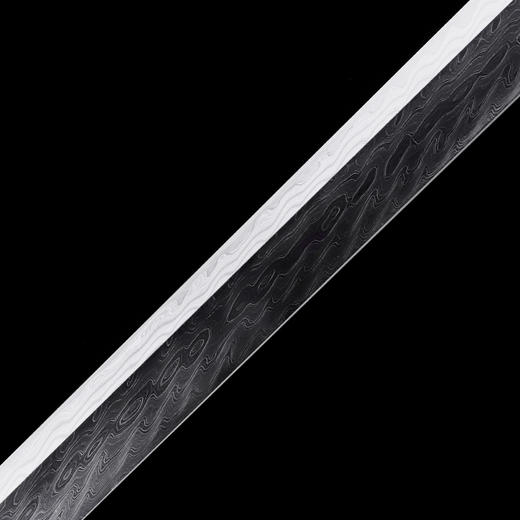 影月唐横刀剑 传统手工宝剑 龙泉沈广隆花纹钢一体剑 未开刃 商品图4