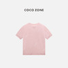COCO ZONE 100绵羊毛时尚圆领针织衫短袖上衣CC1C1628 商品缩略图1