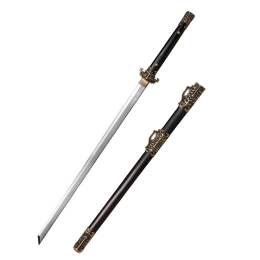 星合唐横刀 传统宝剑 汉唐宝剑 龙泉沈广隆宝剑 花纹钢 未开刃 商品图5