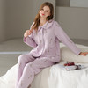 芬腾睡衣女秋冬纯棉空气棉夹层长袖抗菌春秋套装宽松加大码家居服 商品缩略图0