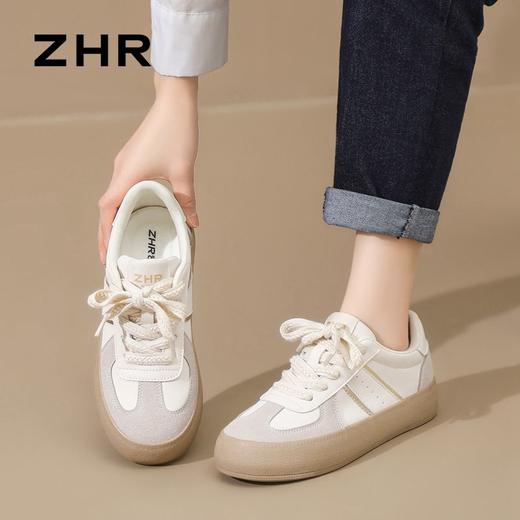 ZHR则则厚底德训鞋女百搭小白鞋2026夏季爆款软底透气运动鞋板鞋 商品图2