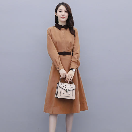 时尚优雅，显瘦翻领连衣裙HR-SERQ2091 商品图2