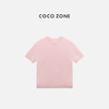 COCO ZONE 100绵羊毛时尚圆领针织衫短袖上衣CC1C1628 商品缩略图0