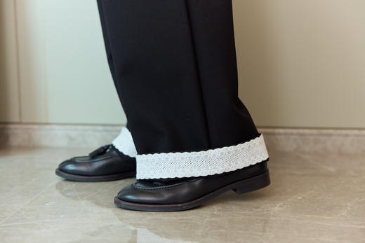 小众设计花边拼接直筒裤 商品图7