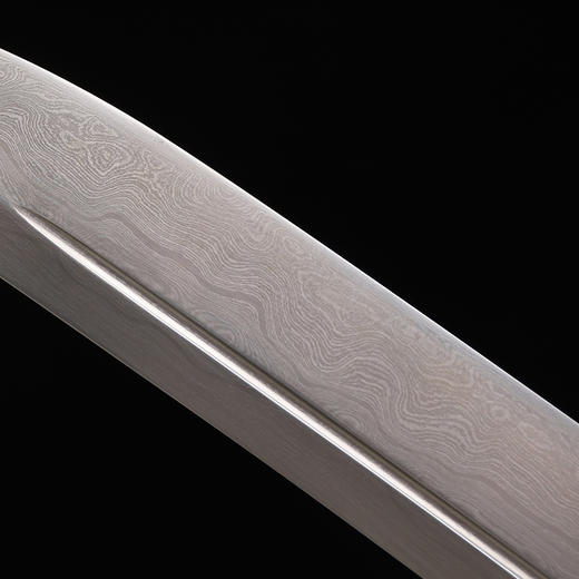 沈广隆雁翎刀 龙泉沈广隆传统一体刀剑  手工刀剑 花纹钢 未开刃 商品图4