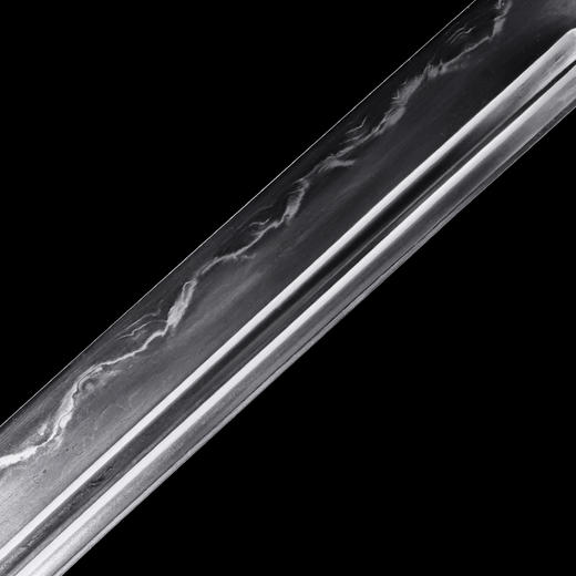 紫荆雁翅刀剑 手工传统一体刀剑花纹钢刀剑龙泉沈广隆宝剑 未开刃 商品图5