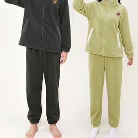 芬腾情侣睡衣珊瑚绒秋冬季女士套装加绒加厚法兰绒男款大码家居服